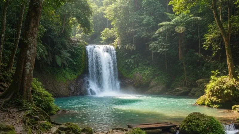 Lata Tembakah Waterfall