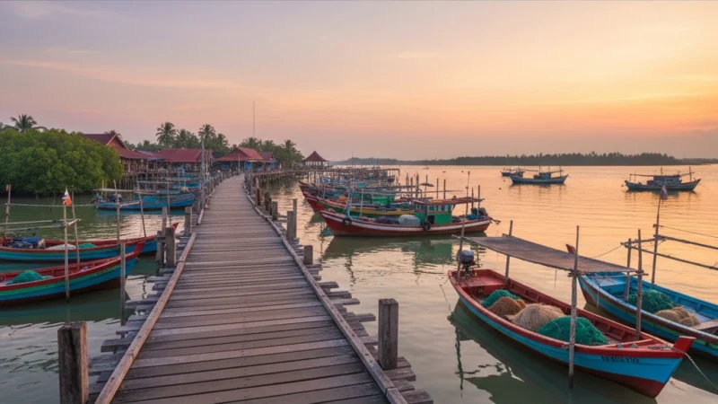 Sekinchan Waterfront Fishing Village Jetty